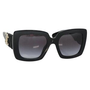 CHANEL COCO Mark Sunglasses plastic Black CC Auth yk18714V